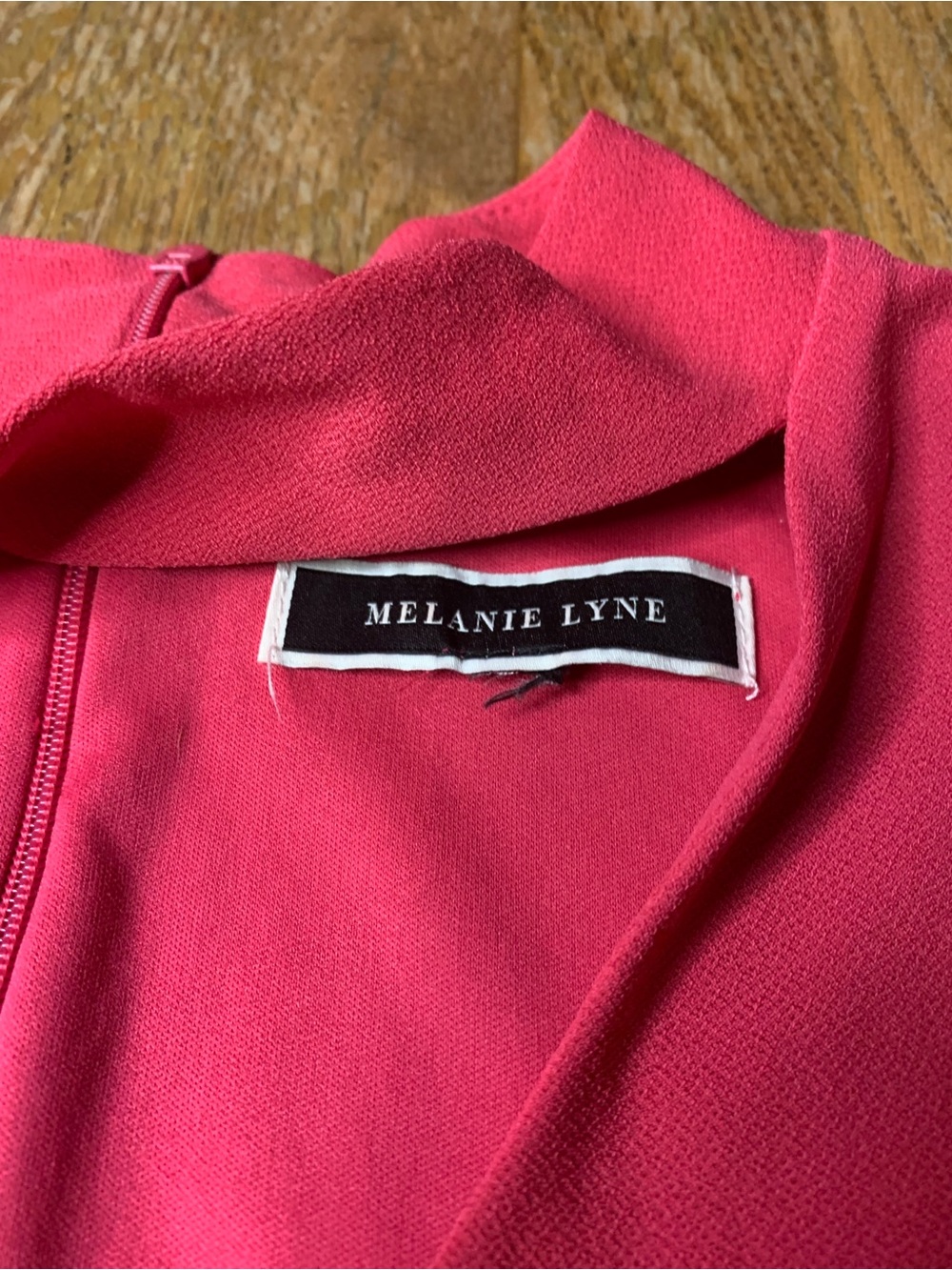 58. Melanie Lyne Pink Sleeveless Mock Neck Blouse Size Large - Picture 3 of 5